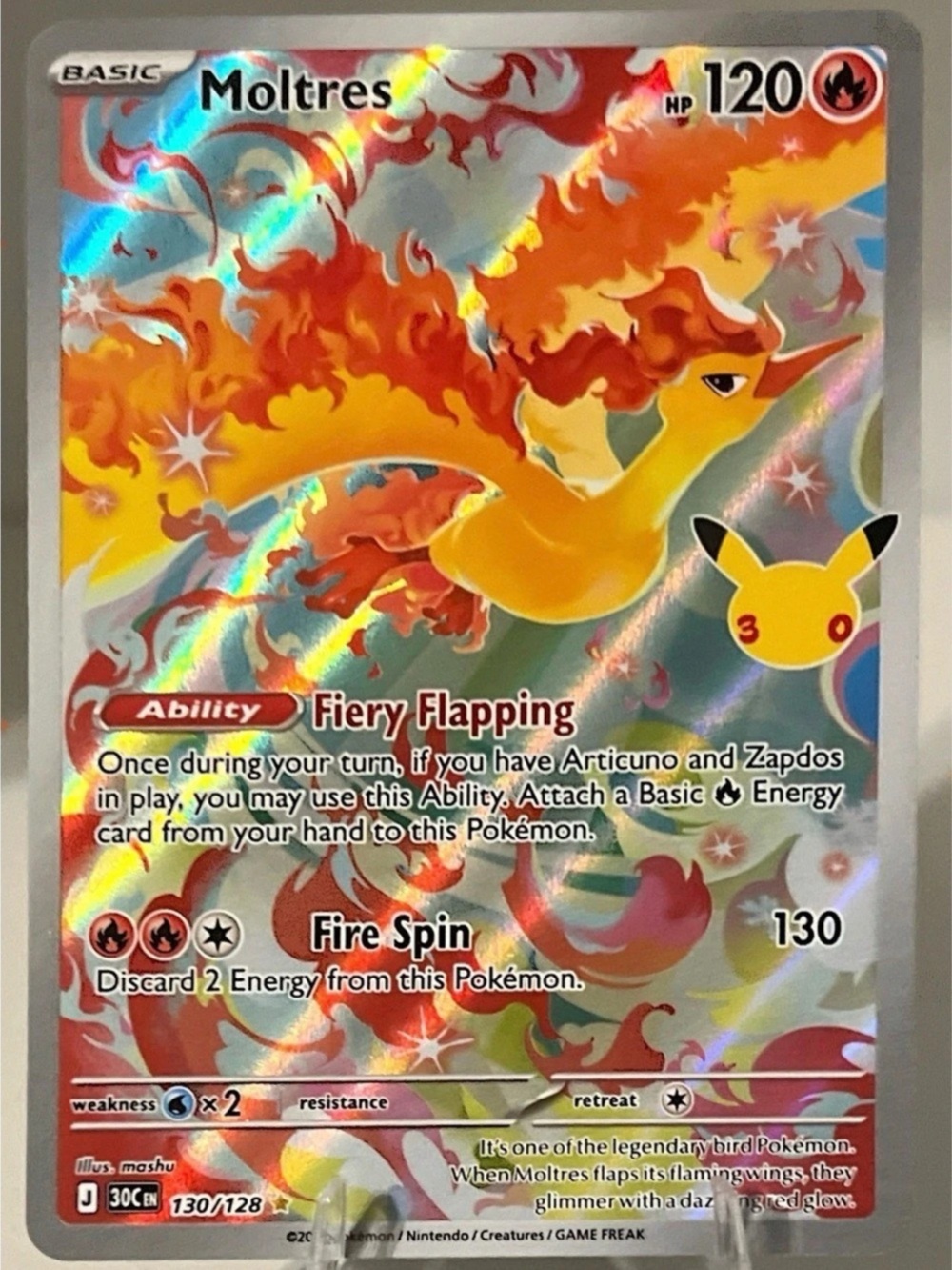 Pokémon TCG: 30th Celebration - MOLTRES 130/128 NM